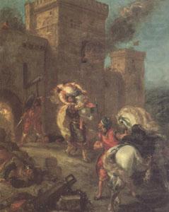 Rebecca Abducted by the Templar (mk05), Eugene Delacroix